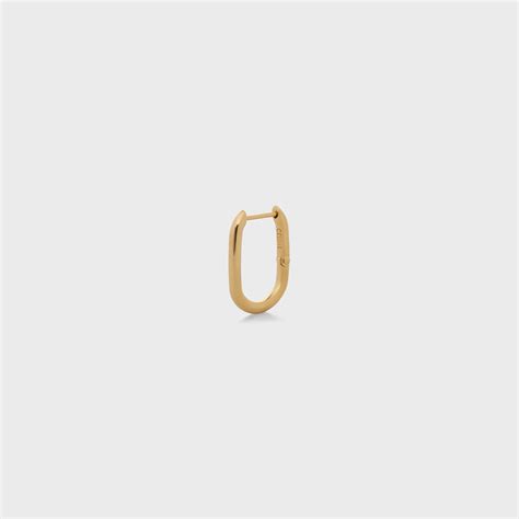 celine separables hoop in brass with gold finish|Celine.